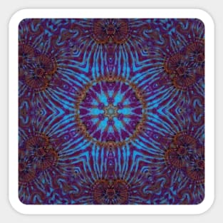 Psychedelic Kaleidoscopic Multi-Color Mandala Number 5 Sticker